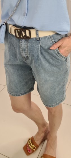 Kraťase jeansové s vreckami po bokoch