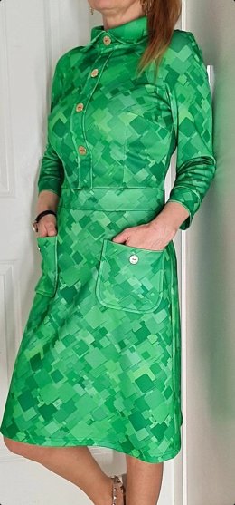 Šaty vzorované s limčekomMystic - zelené