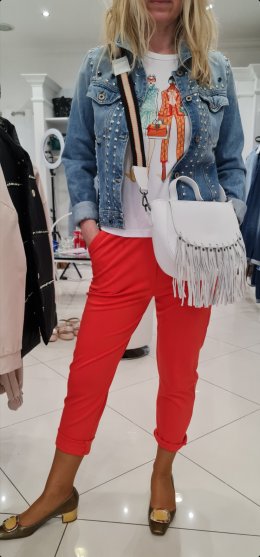 Nohavice teplákové - oranžové