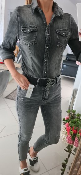 Košeľa FRANKA jeansová sivá