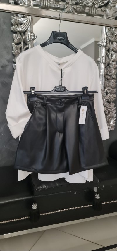 Shorts JADE čierne eco leather