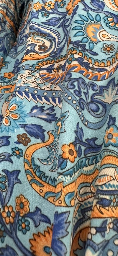 Šaty LOTINA - vzorované - modrooranžové