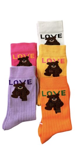 Ponožky luxury - macko LOVE