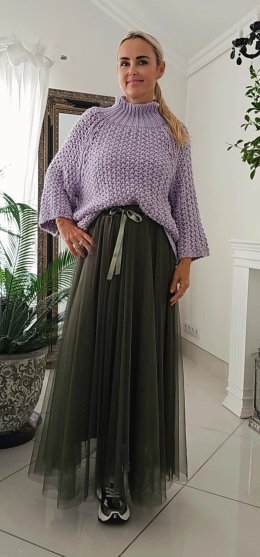 Pulover ROMA pletený - bledo fialový
