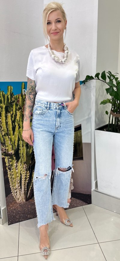 Jeansy FRANCO - vybíjané