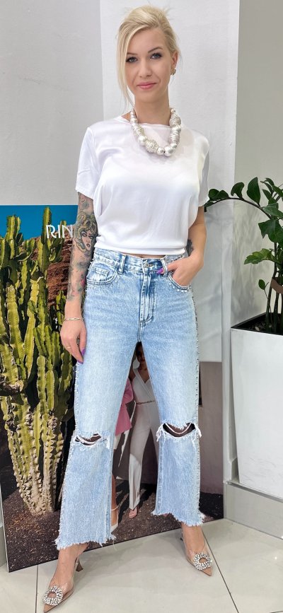 Jeansy FRANCO - vybíjané