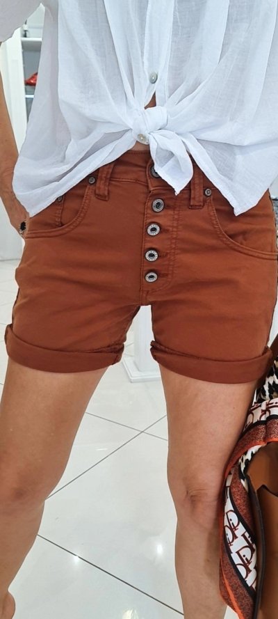 Kraťase TINA zn. PLEASE - hnedé