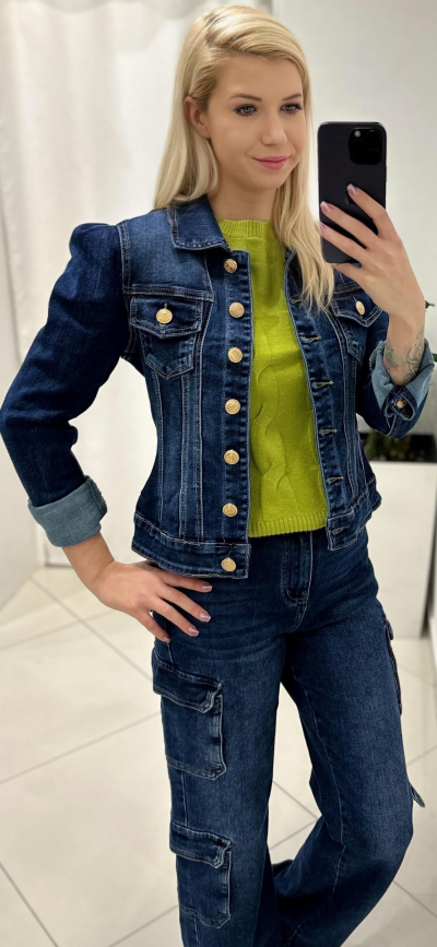 Jeansy DAHLIA - tm. modré