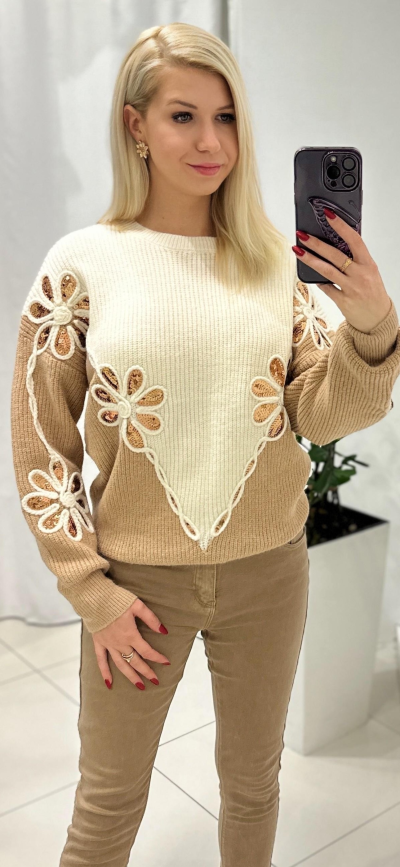 Jeansy CHERRY push up - beige