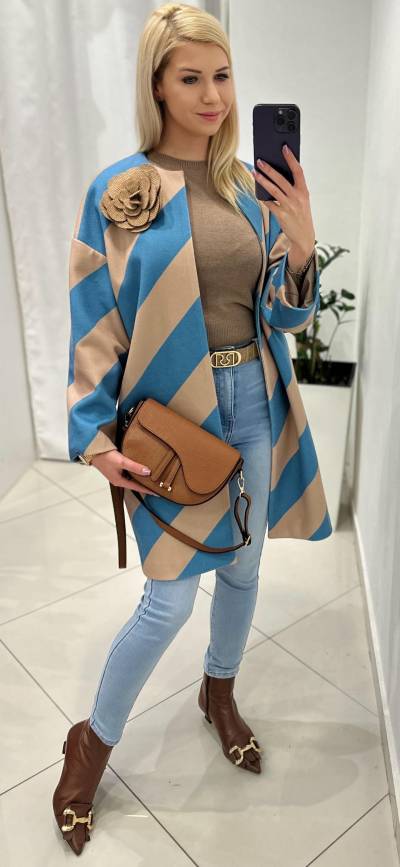 Jeansy TAORMINA - slimfit modré
