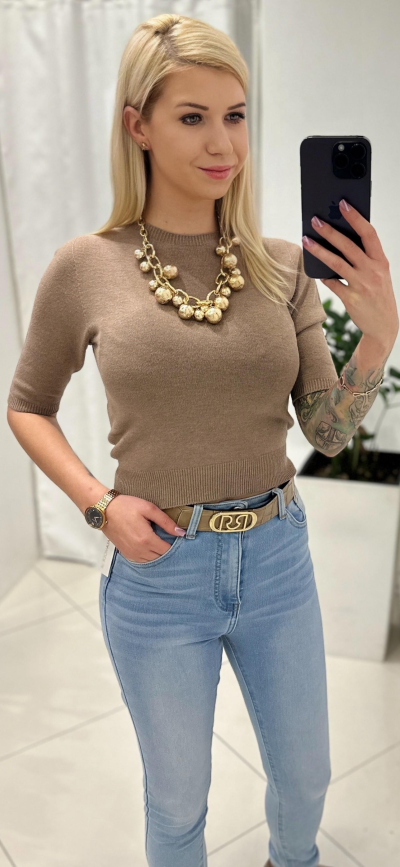 Pulóver ELI zn. KONTATTO - beige