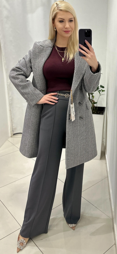 Nohavice PANTALONE zn. RINASCIMENTO - šedé