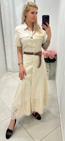 Šaty OTTAVIA - maslové biele