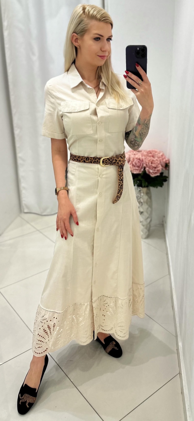 Šaty OTTAVIA - maslové biele