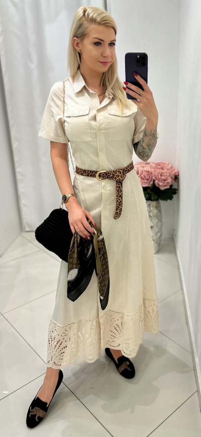 Šaty OTTAVIA - maslové biele