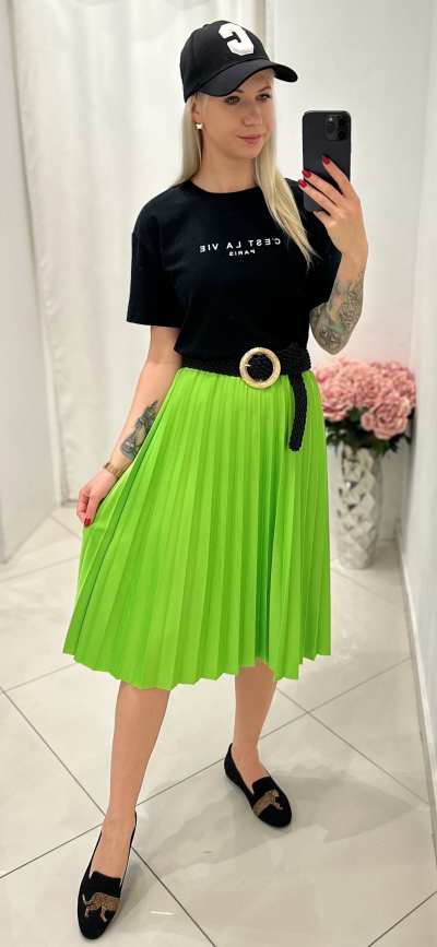 Sukňa DEBORAH - neon zelená