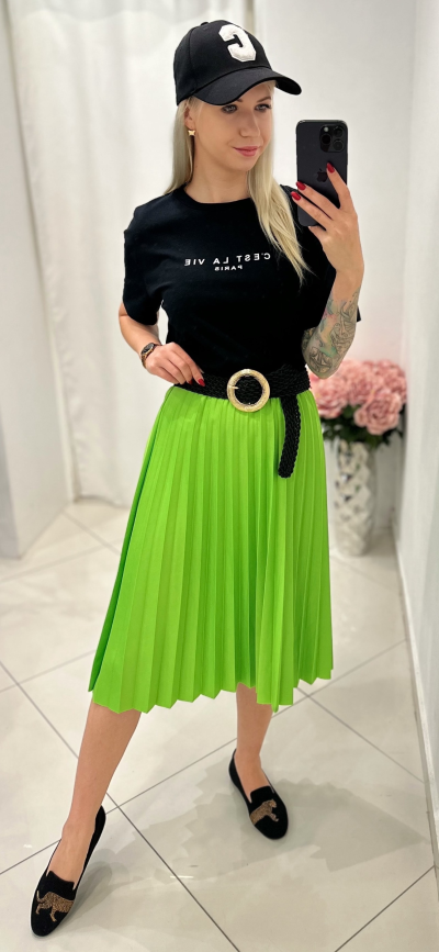 Sukňa DEBORAH - neon zelená