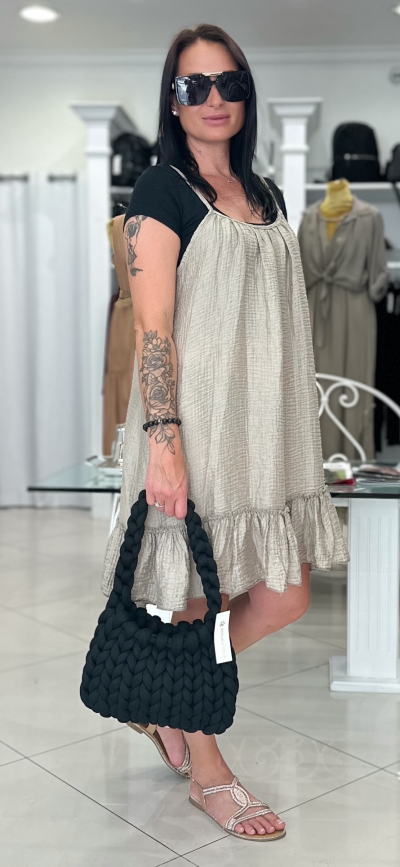 Šaty CHACHA volánové - beige