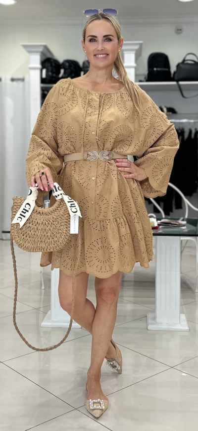 Šaty RIMINI zn. IMPERIAL - camel
