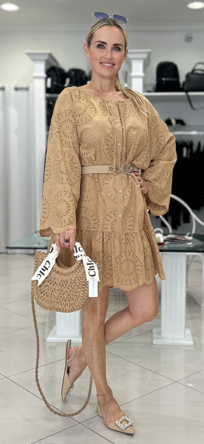 Šaty RIMINI zn. IMPERIAL - camel