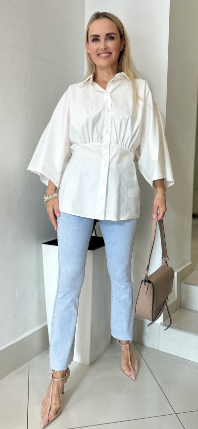 Jeansy ANGELA - bl. modré