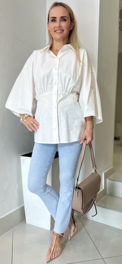 Jeansy ANGELA - bl. modré