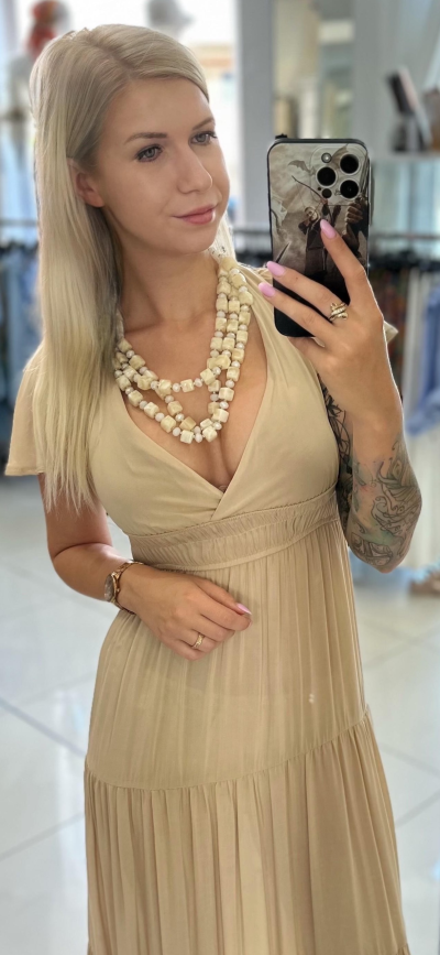 Šaty MARIONNE zn. RINASCIMENTO - beige