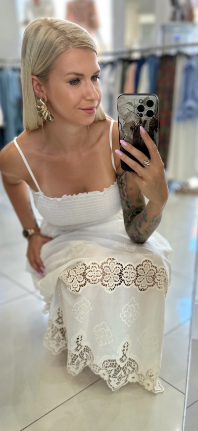 Šaty BAILAME zn. RINASCIMENTO - biele