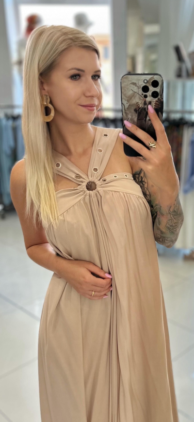 Šaty CALMA zn. GIL SANTUCCI - beige