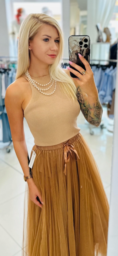 Top CLERENCE zn. KONTATTO - beige