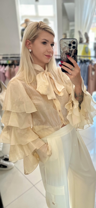 Nohavice LUCIA zn. RINASCIMENTO - maslové