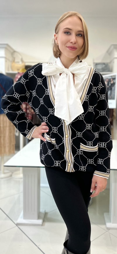Sveter BARBARA ALVISI - čierno biely