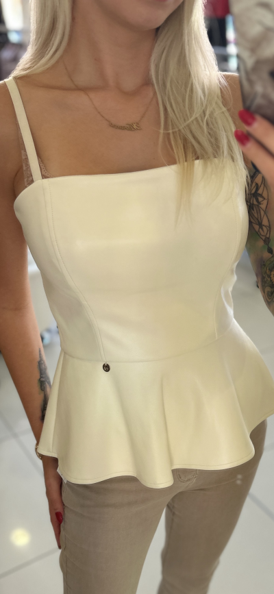 Top PEPLUM zn. RINASCIMENTO - maslový