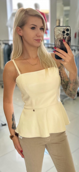 Top PEPLUM zn. RINASCIMENTO - maslový