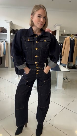 Bunda SCHIAPARELLI - tm. modrá