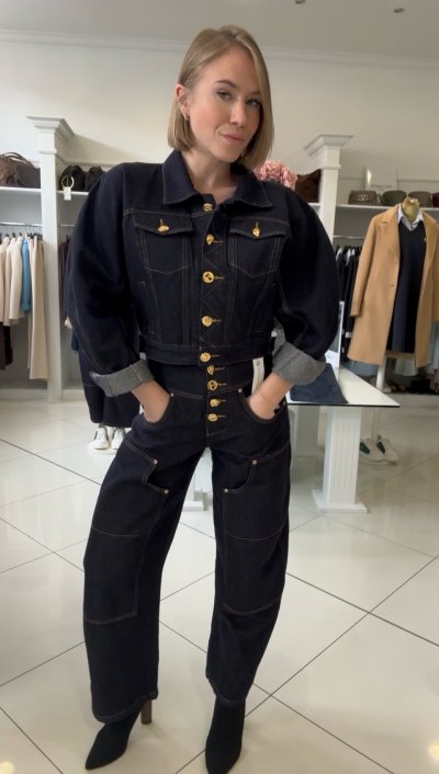 Jeansy SCHIAPARELLI - tm. modré