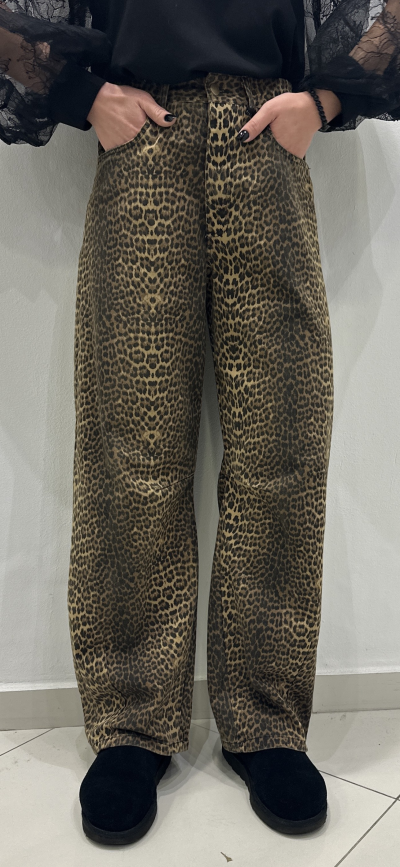 Jeansy NATALIE - leopard