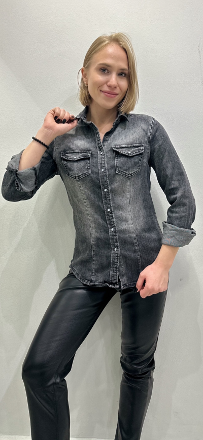 Košeľa SILVIA jeans - sivá