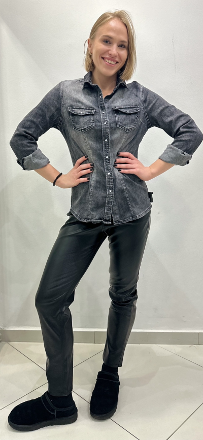 Košeľa SILVIA jeans - sivá