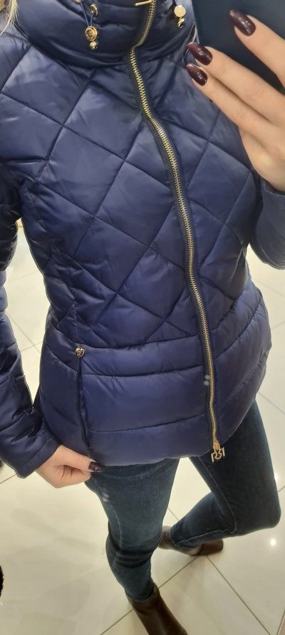 Bunda CARMELLA zn. RINASCIMENTO - tm. modrá