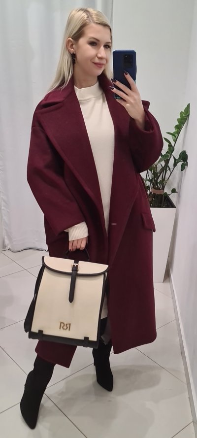 Kabát AGNES zn IMPERIAL - bordó