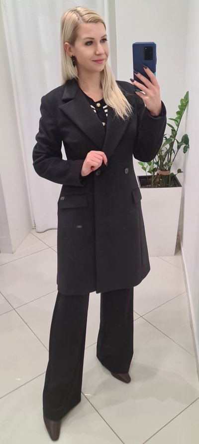 Kabát GENEVA zn. RINASCIMENTO - čierny