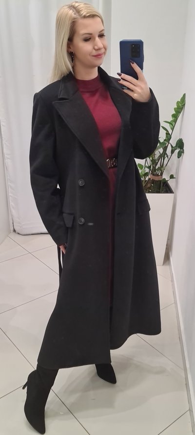 Kabát MILANO zn. RINASCIMENTO - čierny