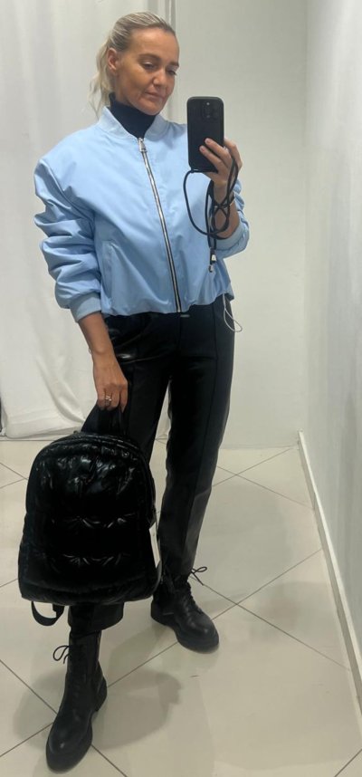 Bunda ANCONA na zips - bl.modrá