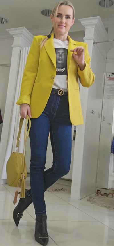 Jeansy AMALFI slim fit - modré