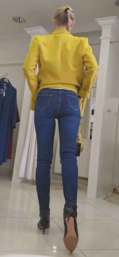 Jeansy AMALFI slim fit - modré