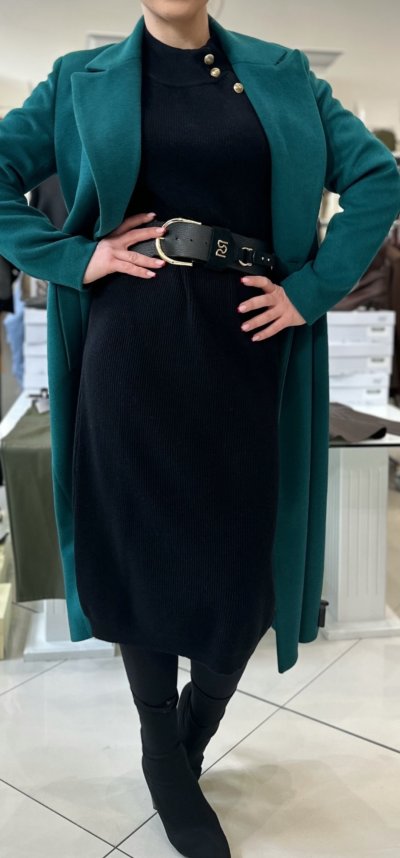 Kabát TEOVI zn. RINASCIMENTO - smaragdový