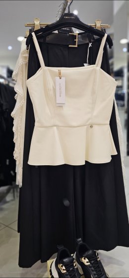 Top PEPLUM zn. RINASCIMENTO - bledý