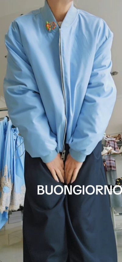 Bunda ANCONA na zips - bl.modrá