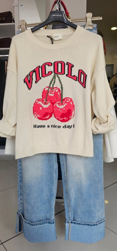 Pulover VICOLo čerešne